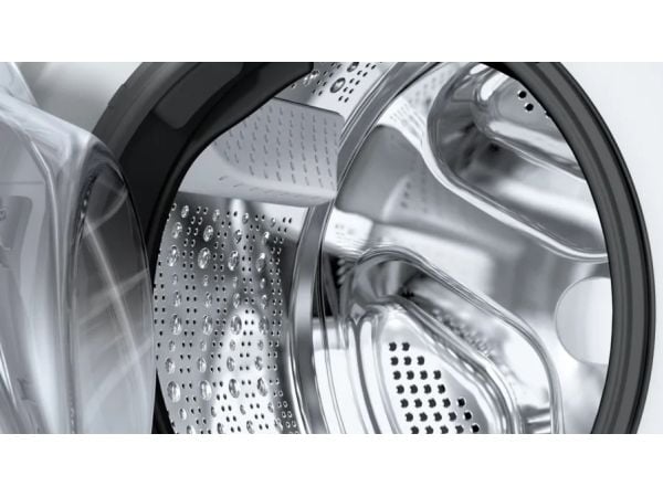Bosch Serie 8 WNC244070, Edestä täytettävä, Vapaasti seisova, Valkoinen, Vasen, Musta, Ruostumaton teräs, Kosketus