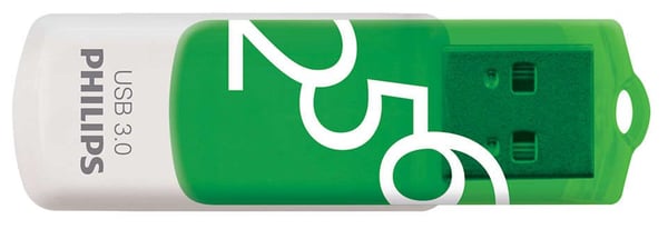 Philips FM25FD00B/00, 256 GB, USB Type-A, 3.2 Gen 1 (3.1 Gen 1), Svivel, 8 g, Grønn, Hvit