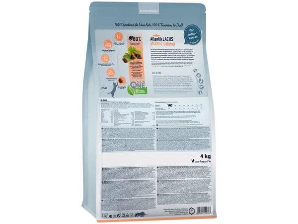 Happy Cat 70589, Voksen, Alle hunderaser, Laks, 4 kg