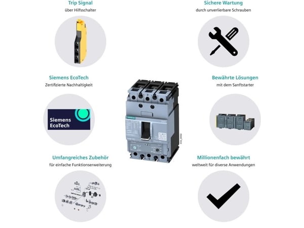 Siemens 3VA1180-6MH36-0AA0 effektbrytare 1 st