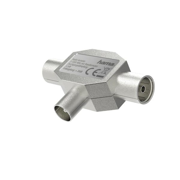 Hama 00205237, Kaapelin jakaja, 4 - 1000 MHz, Hopea, Metalli, 22 dB, 1 kpl