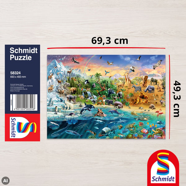 Schmidt Spiele Puzzle PQ 1000 Animal Kingdom G3