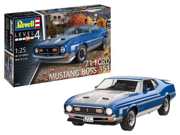 Revell 07699, Modellpersonbil, Monteringssats, 1:25, ''71 Ford Mustang Boss 351, Pojke, Plast