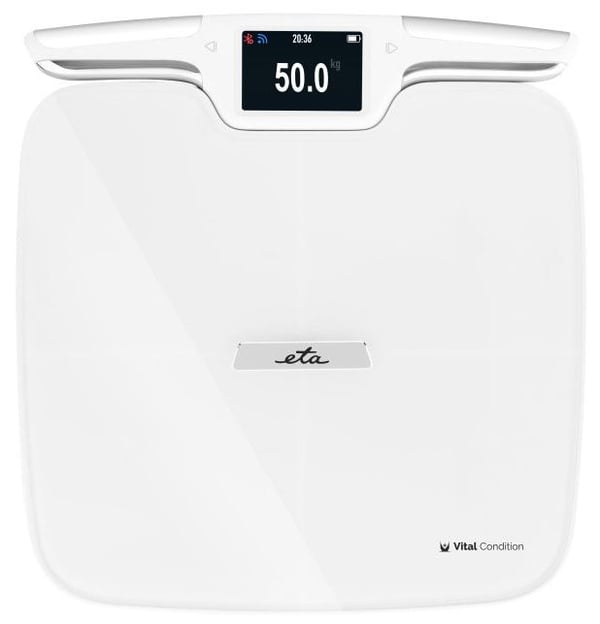 Eta Vital Condition, Elektronisk personvekt, 180 kg, 50 g, Hvit, kg, lb, ST, Rektangel
