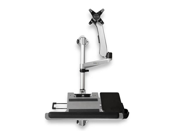 Startech Wall Mount Workstation, Articulating Standing Desk w/ Ergonomic Height Adjustable Monitor Arm & Padded Keyboard Tray, 34" VESA Display, Fo... Startech Wall Mount Workstation, Articulating Standing Desk w/ Ergonomic Height Adjustable Monitor Arm & Padded Keyboard Tray, 34" VESA Display, Fo...