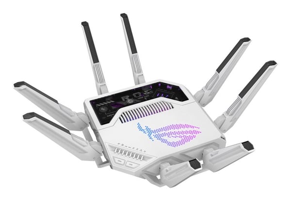 ASUS ROG Rapture GT-BE19000AI-reititin Wi-Fi 7 kolmikaistainen 10GbE valkoinen