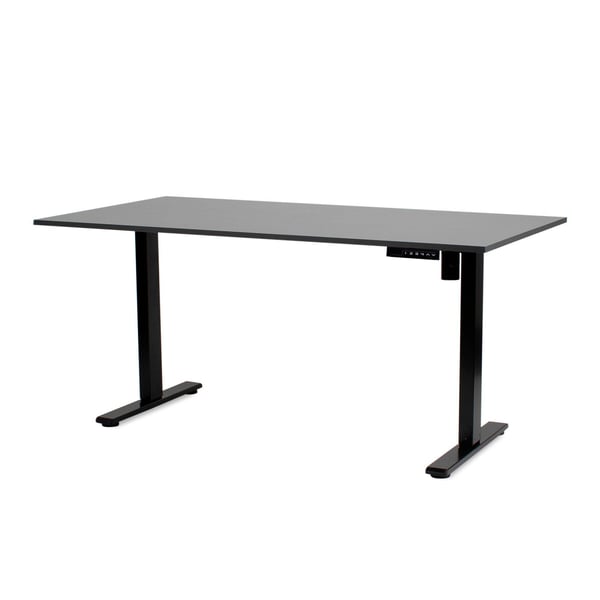 Hæve sænkebord Cadet 80x160 cm, antracit, sort stel