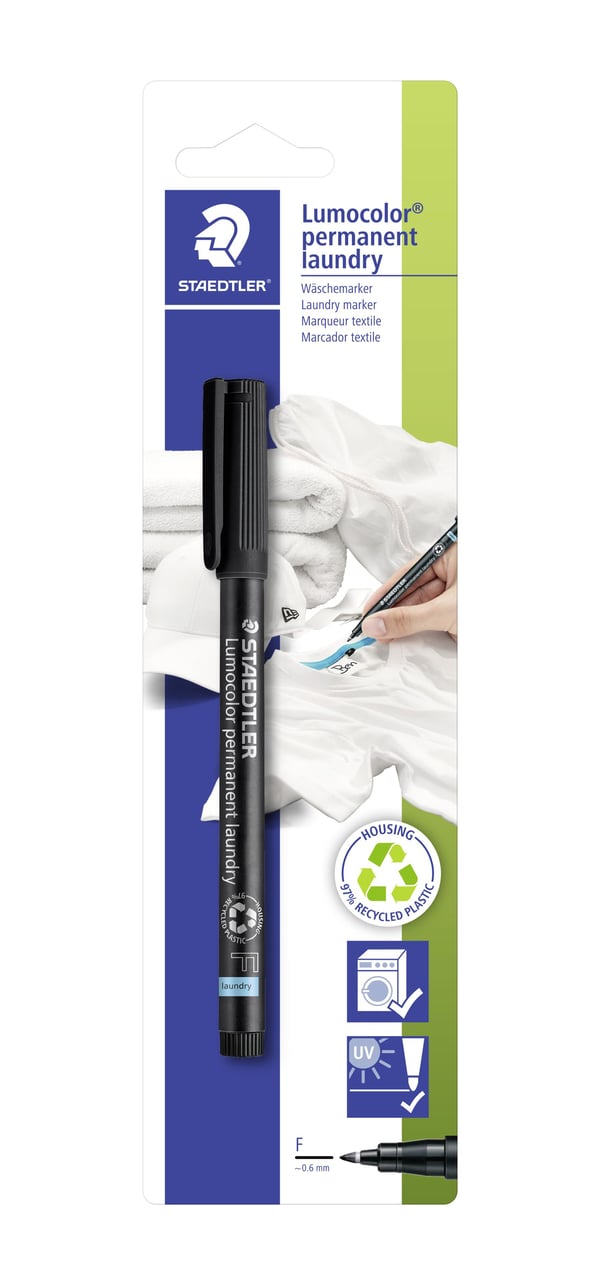 STAEDTLER Lumocolor - Markør - pysyvä - for tekstil - sort - fin
