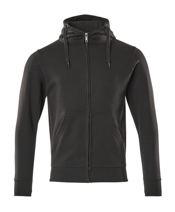 MASCOT 51590-970-09-2XL, Hettegenser, Kvinne, Sort, XXL, 2 lommer, Bomull, Polyester