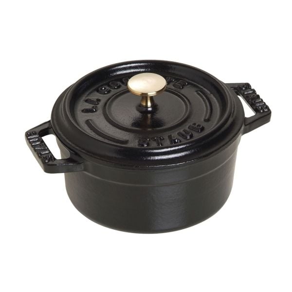 Staub Minis - Yksittäinen pannu - Musta - Valurauta - 0,25 l - 10 cm - 700 g (40500-101)