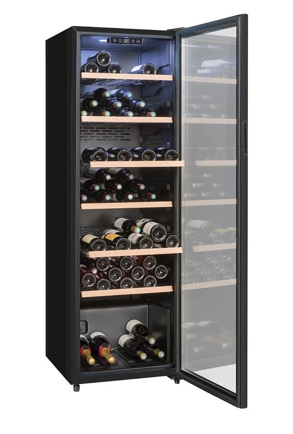 La Sommelière CTVNE147, Vin kjøleskap, Frittstående, 147 flasker, 90 W, G, Svart