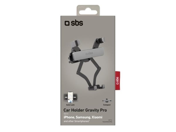 SBS TESUPGRAVPRO, Mobiltelefon / smartphone, Passiv hållare, Bil, Svart, Grå