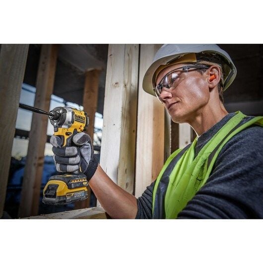DeWALT DCF850E2T-QW, Iskuruuvain, Pistoolikahva, Pikaistukka, Musta, Keltainen, Harjaton, Ripustinkoukku