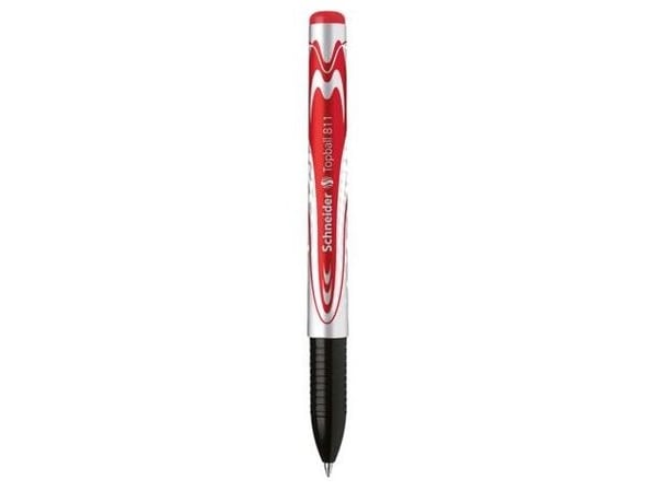 Schneider Topball 811 - Rulleballpenn - rød - 0.5 mm - fin