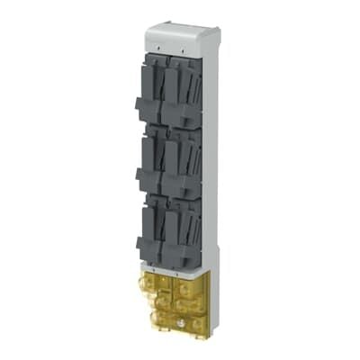 ABB SLD 263 3-polede sikringsafbryderliste DZ til Kabeldon, 2-afgang 63A Diazed, 6 moduler. Nul klemme bestilles særskilt.