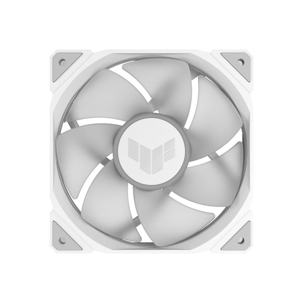 ASUS TUF Gaming TR120 ARGB - Boksviftesett - omvendt blad - 120 mm - hvit (en pakke 3)