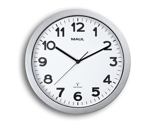 Radio-controlled Wall Clock Silver MAULstep Ø35 cm