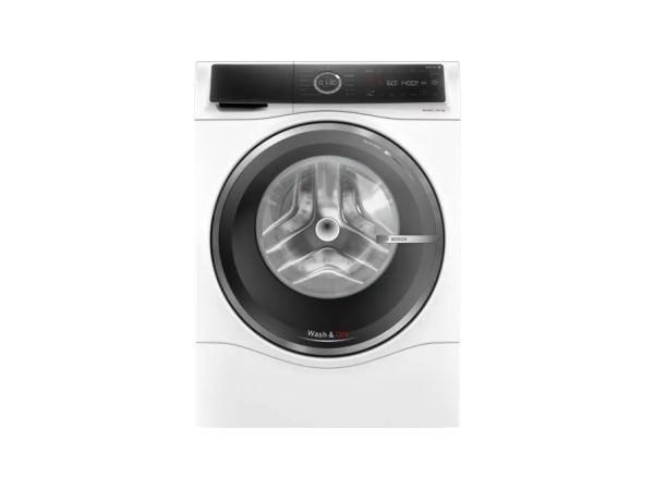 Bosch Serie 8 WNC244070, Edestä täytettävä, Vapaasti seisova, Valkoinen, Vasen, Musta, Ruostumaton teräs, Kosketus