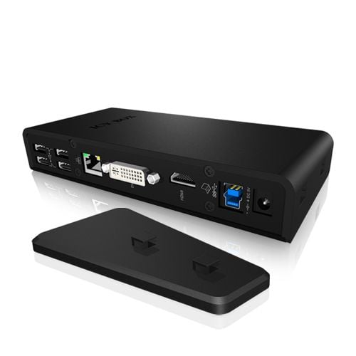 ICY BOX IB-DK2241AC - Dokkingstasjon - USB - DVI, HDMI - GigE
