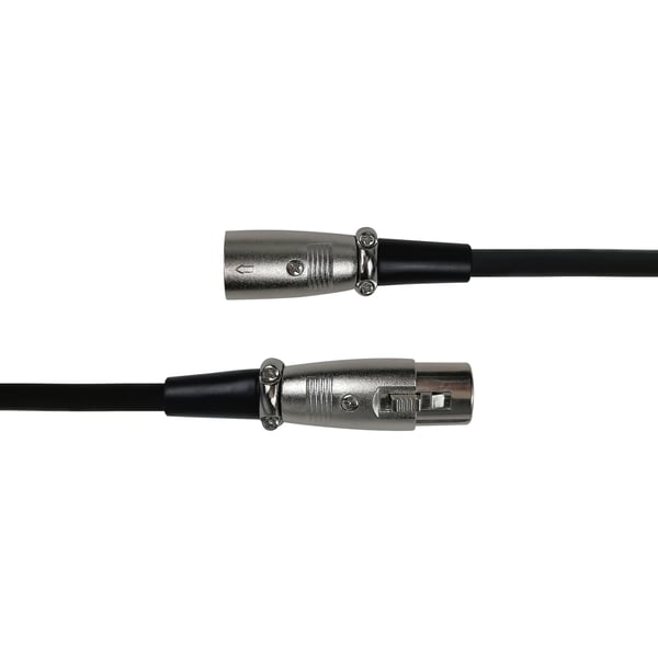 DELTACO - Lydforlengelseskabel - XLR3 hann til XLR3 hunn - 3 m - dobbeltisolert - svart