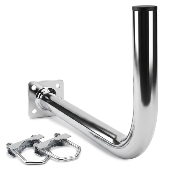 Extralink L600 BALCONY HANDLE MOUNT WITH U-BOLTS M8, Rustfritt stål, Vinkelbrakett, 16 kg, Stål, Generelle formål, Galvanisert belegg