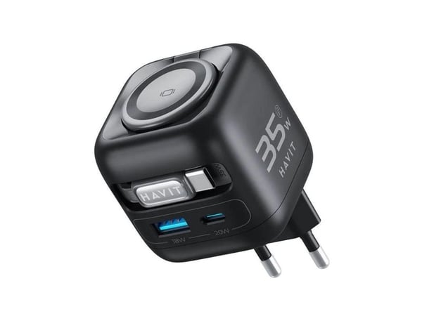 Havit UC250 A-EU, Innendørs, 20 V, Trådløs lading, 0,7 m, Sort