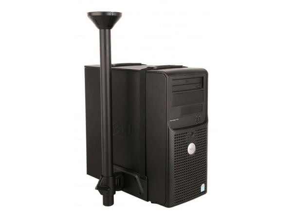 Techly ICA-CS 63, Pöydälle asennettava keskusyksikköteline, Työpöytä, 20 kg, Musta, Terästä, Pystysuora