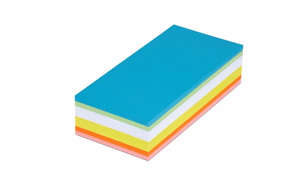 MAUL 6394199, Rektangel, Blå, Grön, Orange, Röd, Vit, Gul, 150 g/m ^, 95 mm, 250 styck