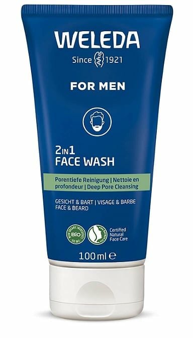 Weleda 2-i-1 ansiktsrengöring för män - 100 ml
