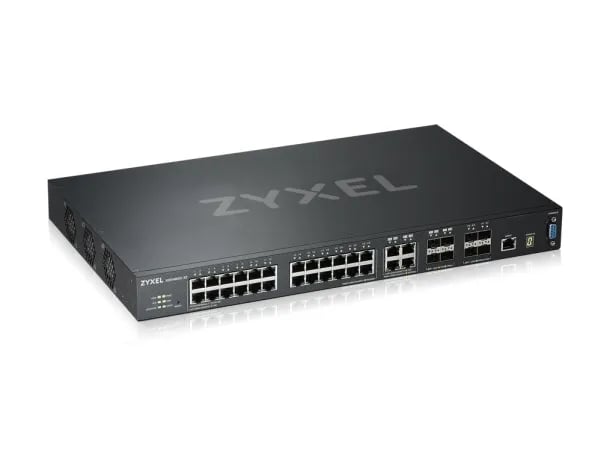 Zyxel XGS4600-32 - Switch - L3 - Styrt - 24 x 10/100/1000 + 4 x kombo-Gigabit SFP + 4 x 10 Gigabit SFP+ - rackmonterbar
