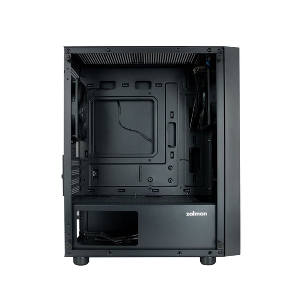 Zalman T3 Plus - MT - micro ATX - genomskinlig sidopanel (tonat glas) - ingen strömförsörjning - USB/ljud
