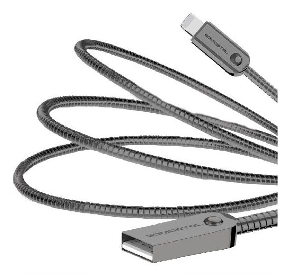 SOMOSTEL SMS-BJ01, 1 m, Lightning, USB-C, hankontakt, hankontakt, svart
