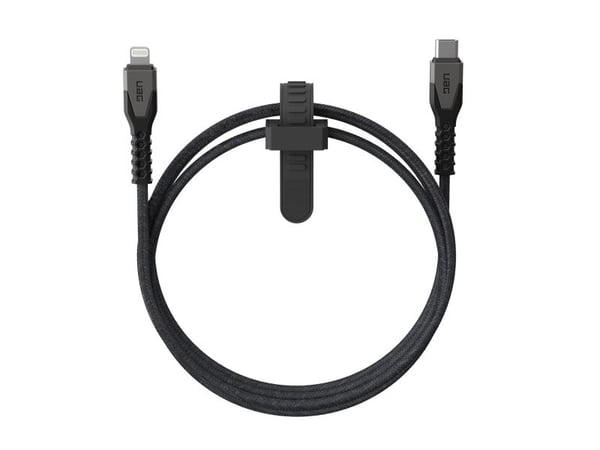 Urban Armour Gear Kevlar, 1,5 m, Lightning, USB C, Handstik, Handstik, Svart, Grå