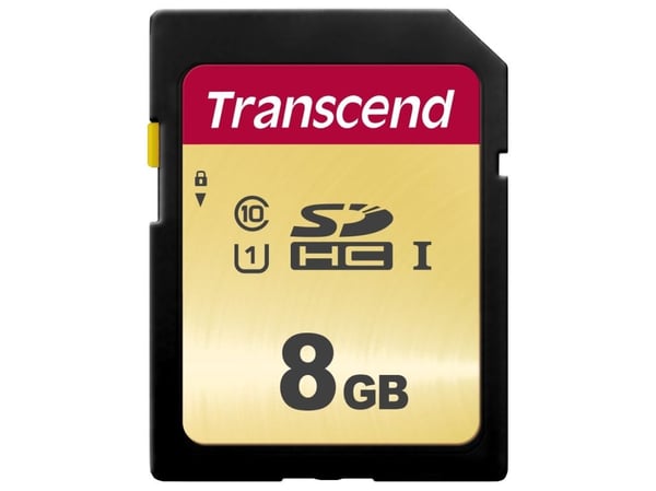 Transcend 8GB, UHS-I, SD, 8 GB, SDHC, Luokka 10, MLC, 95 MB/s, 20 MB/s