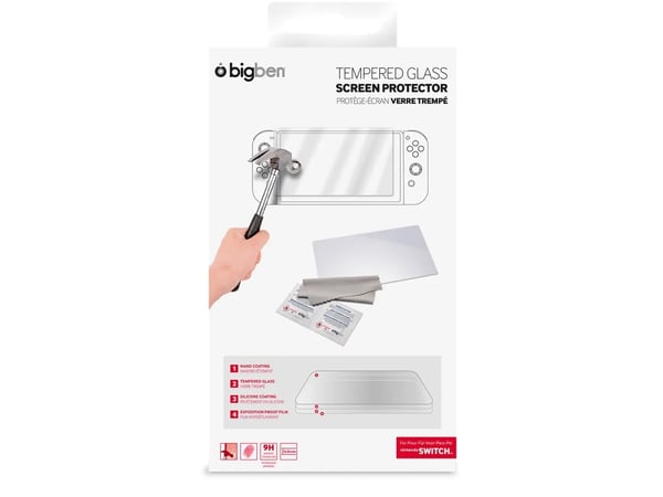 Bigben Interactive SWITCHTEMPGLASS, Skjermbeskytter, Nintendo Switch, Gjennomsiktig, Ripebestandig, Blank skjermbeskytter, Nintendo