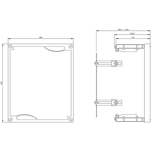 Siemens 8GK4451-2KK12 Sisäänrakennussarja Teräslevy 1 kpl