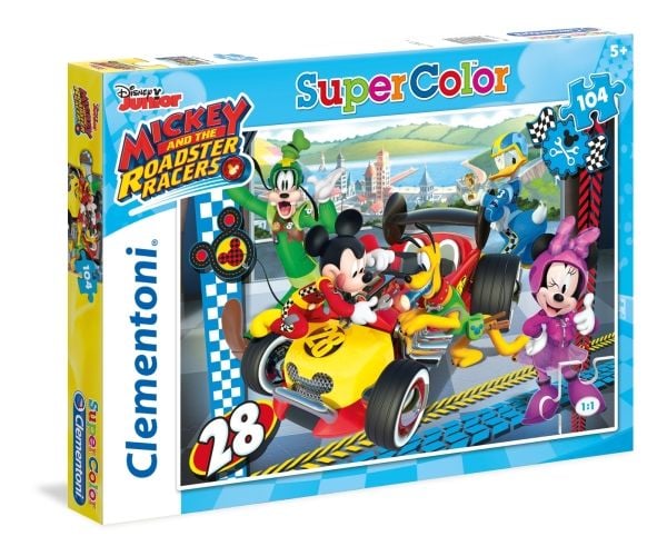 Clementoni SuperColor - Disney Mickey and The Roadster Racers - puslespill - 104 deler