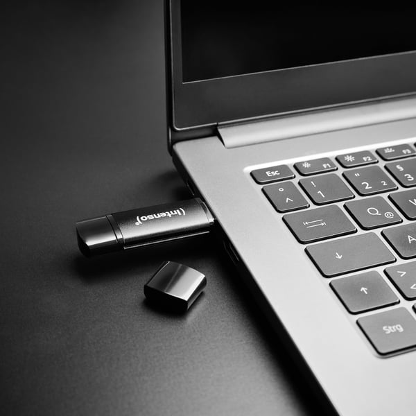 Intenso Flex Line - USB-flashstasjon - 256 GB - USB 3.2 Gen 1 / USB-C - svart