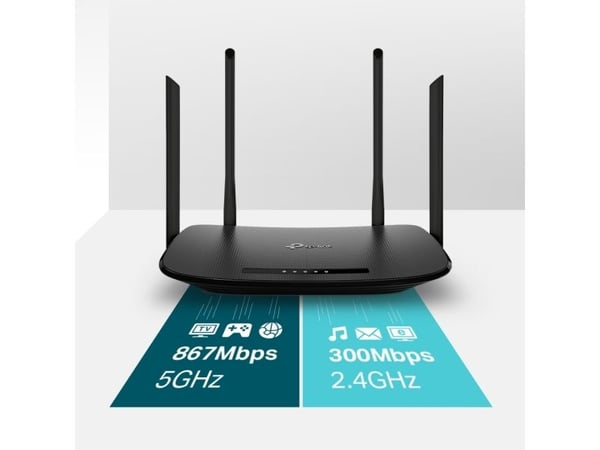 TP-Link Archer VR300 modemrouter AC1200 VDSL/ADSL Wi-Fi 5 4-port 1GbE, svart