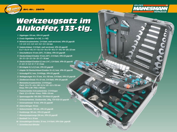 Brüder Mannesmann Mannesmann Mannesmann M76570 Kumivasara 675 g 1 kpl