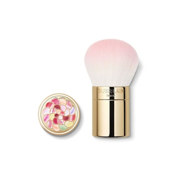 Guerlain Météorites pudderborste, syntetisk, rundad, guld/rosa/vit