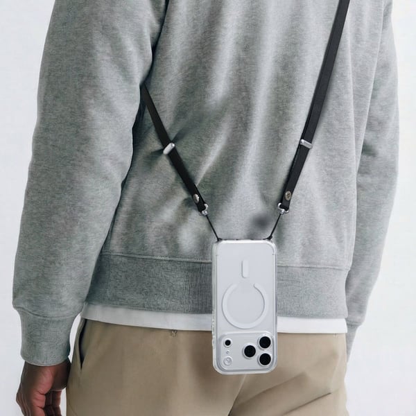 Spigen DA30L, Halsrem, Svart, Nylon, Läder, Apple, 0,9 m
