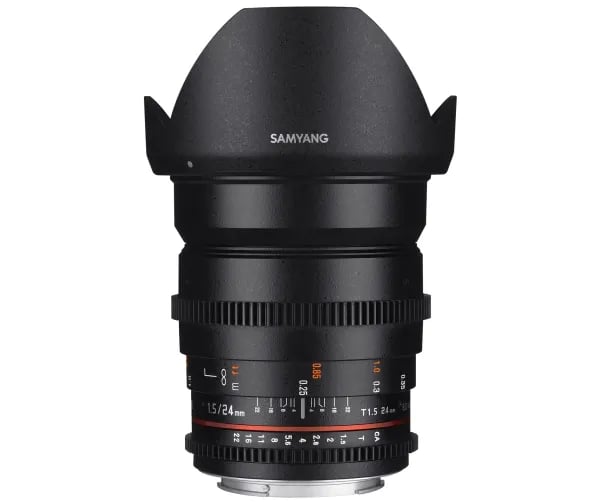 Samyang 24 mm T1,5 VDSLR ED AS IF UMC II -objektiivi, Nikon F-kiinnitys