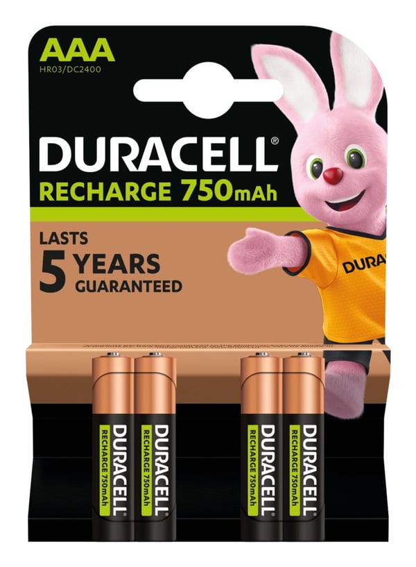 Duracell StayCharged - Batteri 4 x AAA - NiMH - (uppladdningsbara) - 750 mAh