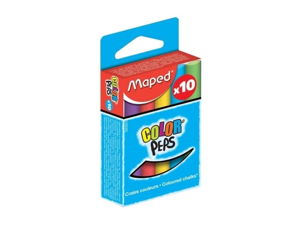Maped 341303, Blå, Cyan, Grön, Grå, Ljusgrön, Orange, Rosa, Röd, Violett, Gul, Pojke/flicka, Barn, 80 mm, 10 styck, Låda