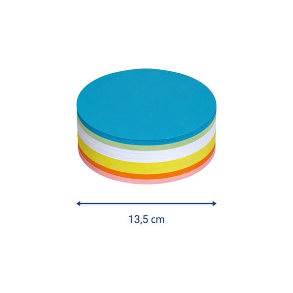 MAUL 6394799, Rund, Blå, Grønn, Oransje, Rød, Hvit, Gult, 150 g/m², 135 mm, 250 stykker