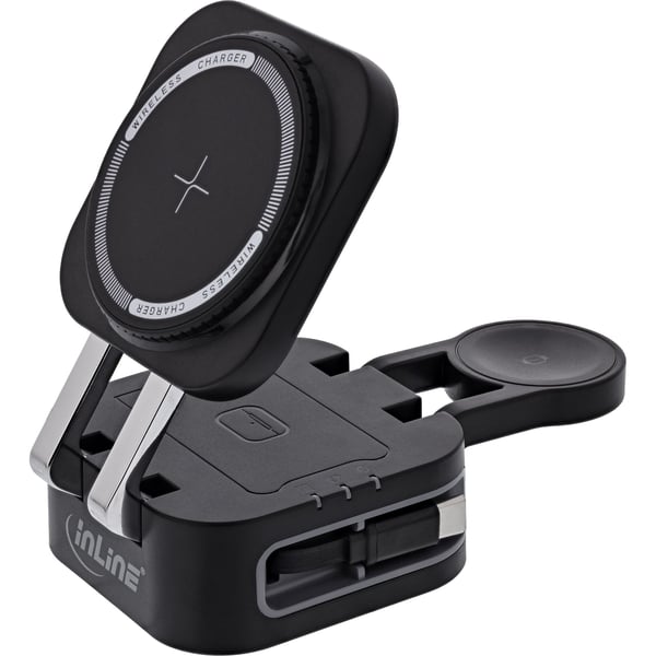 InLine 33392T, Innendørs, USB, Trådløs lading, Svart