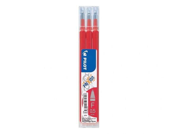Refill Pilot Frixion Fine 0.5 mm rød - (3 stk.)