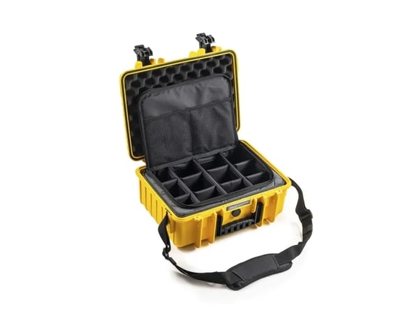 B&W Cases PP.166.TEX, Hårt fodral, Gul, Polypropylen (PP), Monokromatiskt, 16,6 l, -30 - 80 ° C