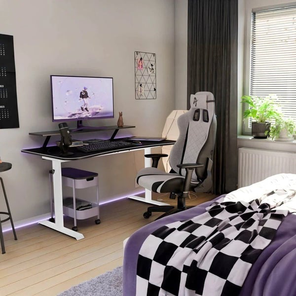 Arozzi Arena Gaming Desk - Medium - White